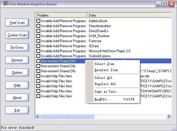 Regsofts Free Window Registry Repair