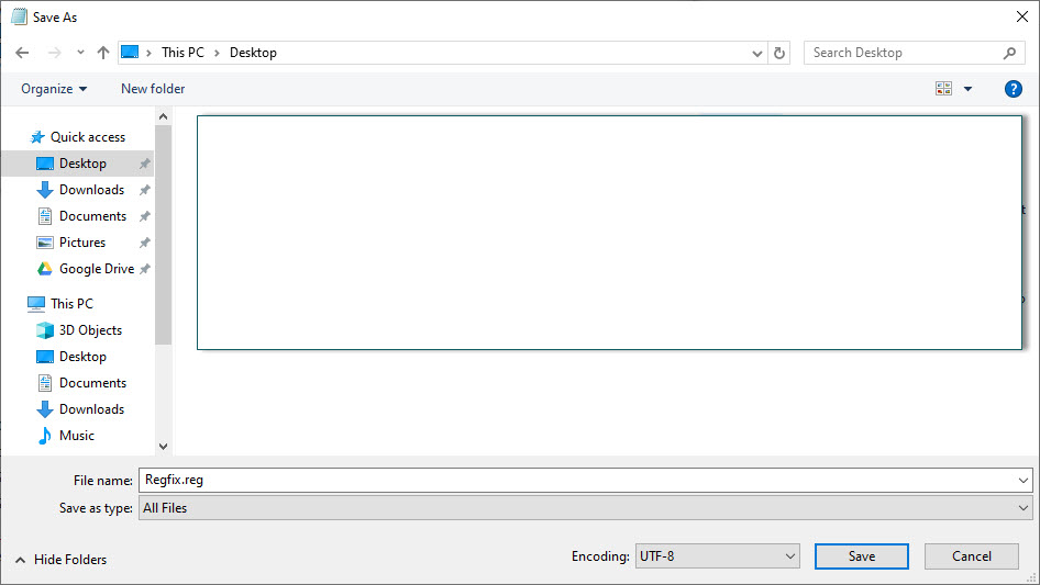 Saving text document with code