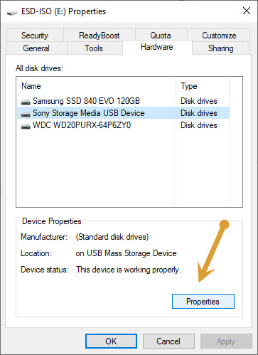 USB Properties