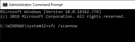 sfc scannow command