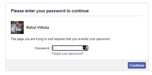 Authorizing Facebook