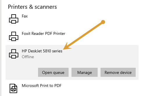 Installed printer on my computer