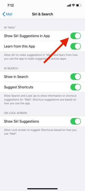 Show Siri Suggestions in App