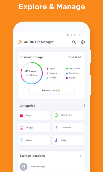 Astro File Manager & Storage Organizer