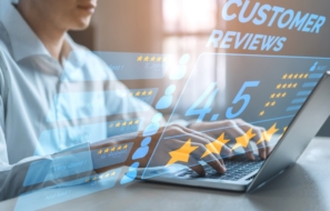Customer review satisfaction feedback survey concept.