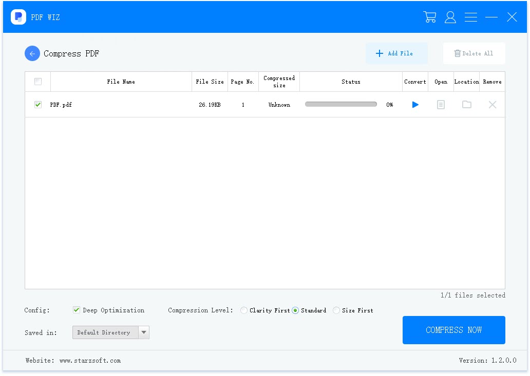 PDF WIZ Compress PDF