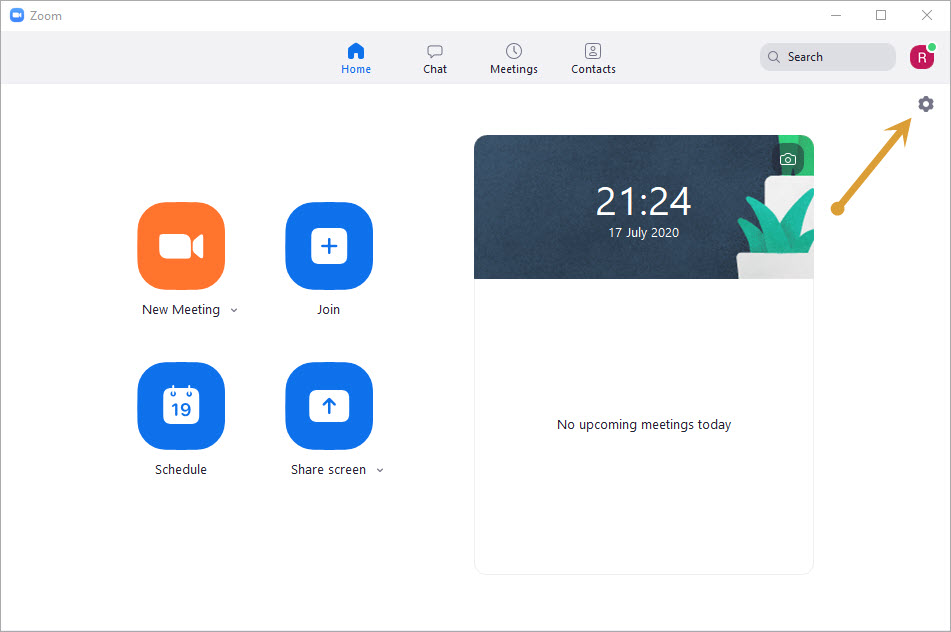 Zoom settings icon