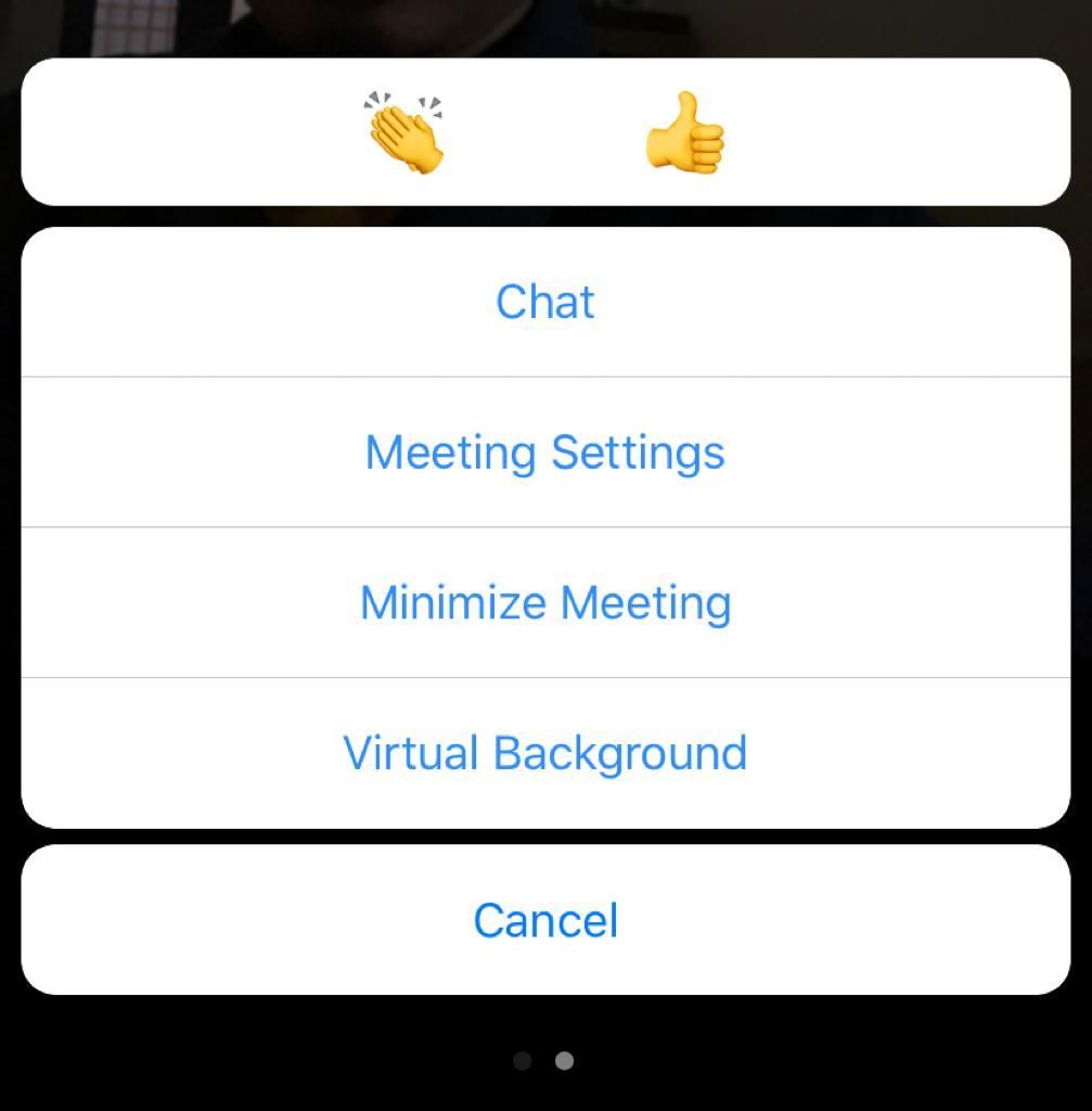 iOS virtual background option in Zoom