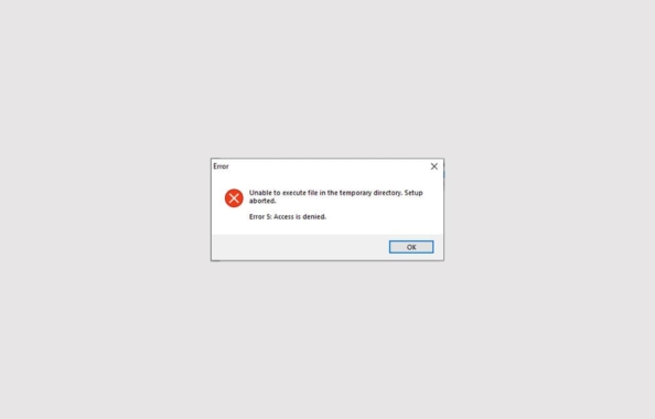 Error 5 Access is denied in Windows 10