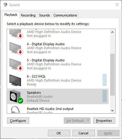 Sound Control Panel