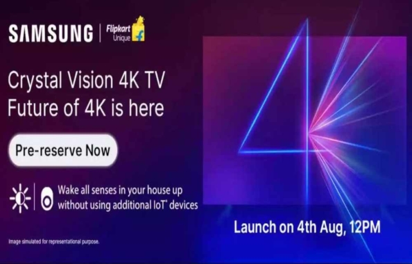 Samsung to Launch Crystal Vision 4K TV in Sizes 43, 55, and 65 in India on August 4
