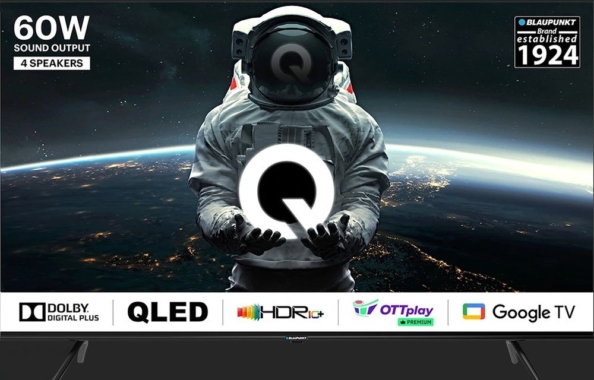 Blaupunkt Debuts 65-inch and 75-inch Mini LED Google TVs in India with 120Hz Displays and 108W Dolby Atmos Sound
