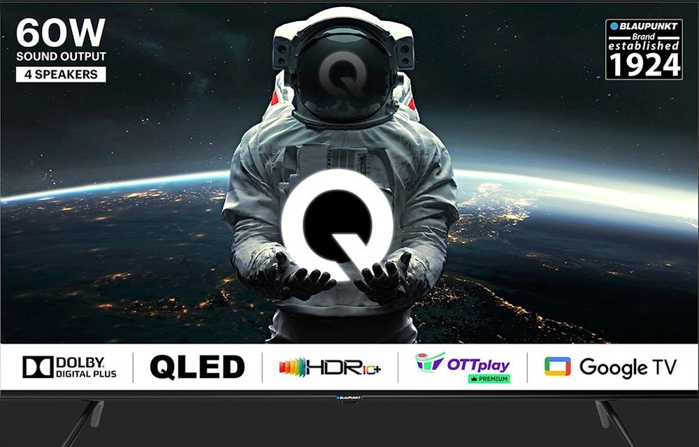 Blaupunkt Debuts 65-inch and 75-inch Mini LED Google TVs in India with 120Hz Displays and 108W Dolby Atmos Sound