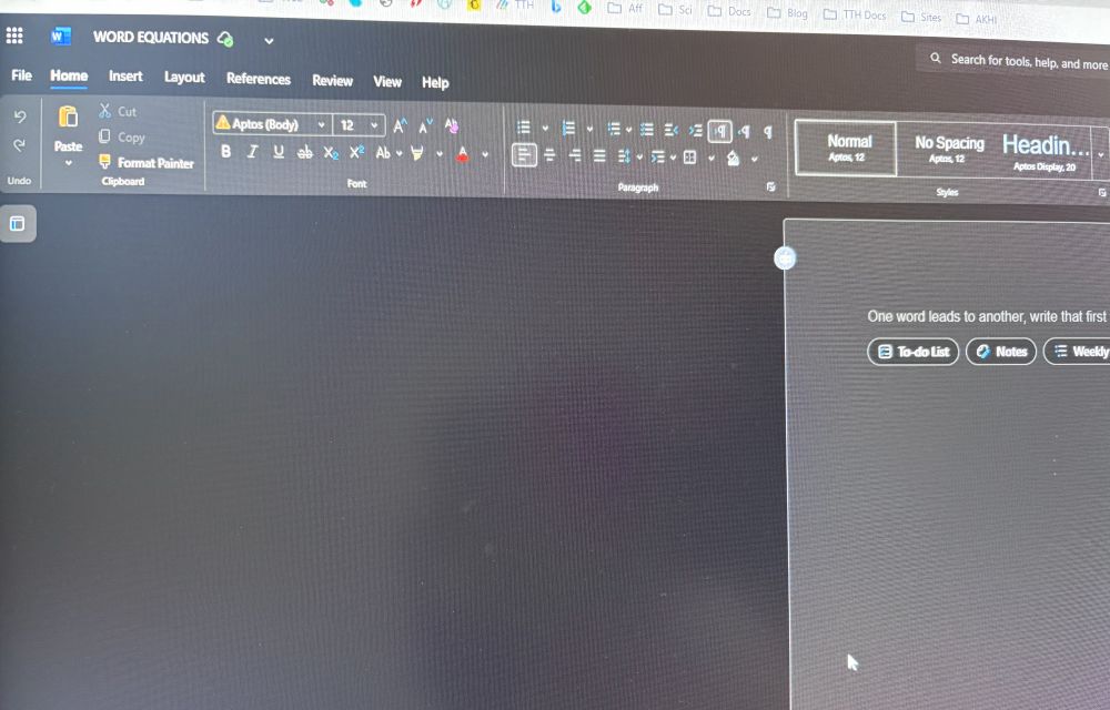 Microsoft Word Not Converting Equations
