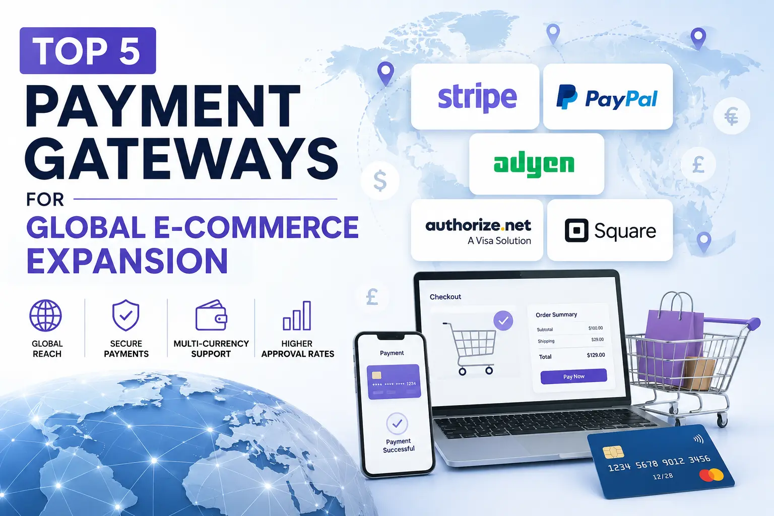 Top 5 Payment Gateways for Global E-commerce Expansion