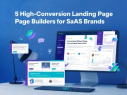 High-conversion landing page builder software interface designed for SaaS lead generation and conversion optimization